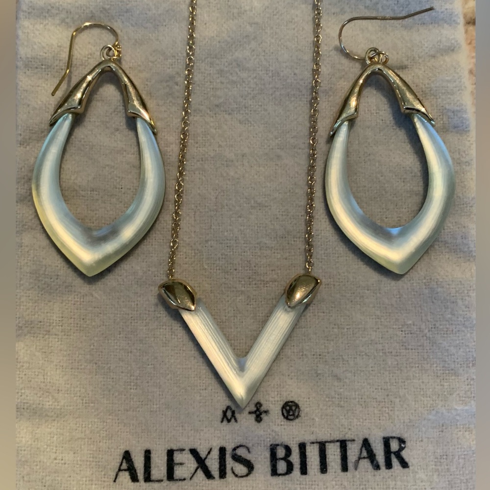 Alexis Bittar cream lucite set